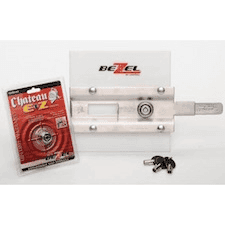 Sturdy blue shelving with wooden tiers ideal for organizing storage boxes Dubai in homes or warehouses.