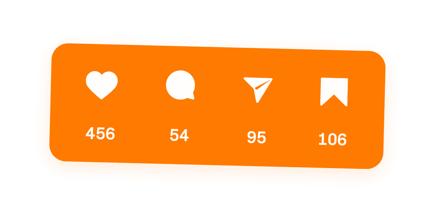 Instagram engagement interface detail