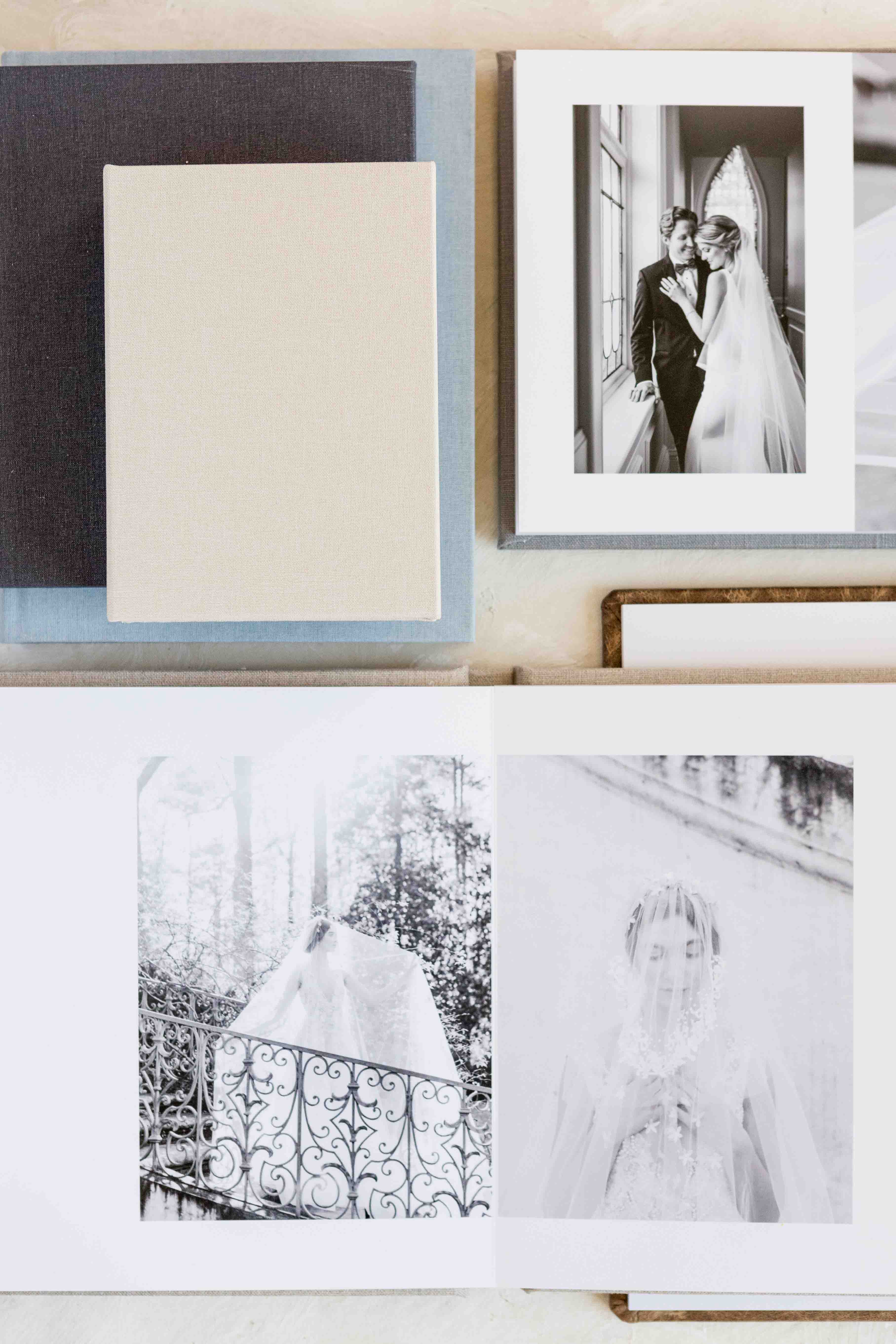 Black and white portrait of bride and groom at Covenant Presbyterian Church