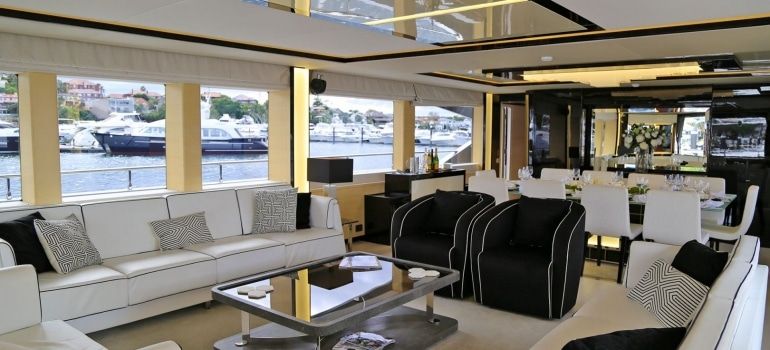 Yacht on water