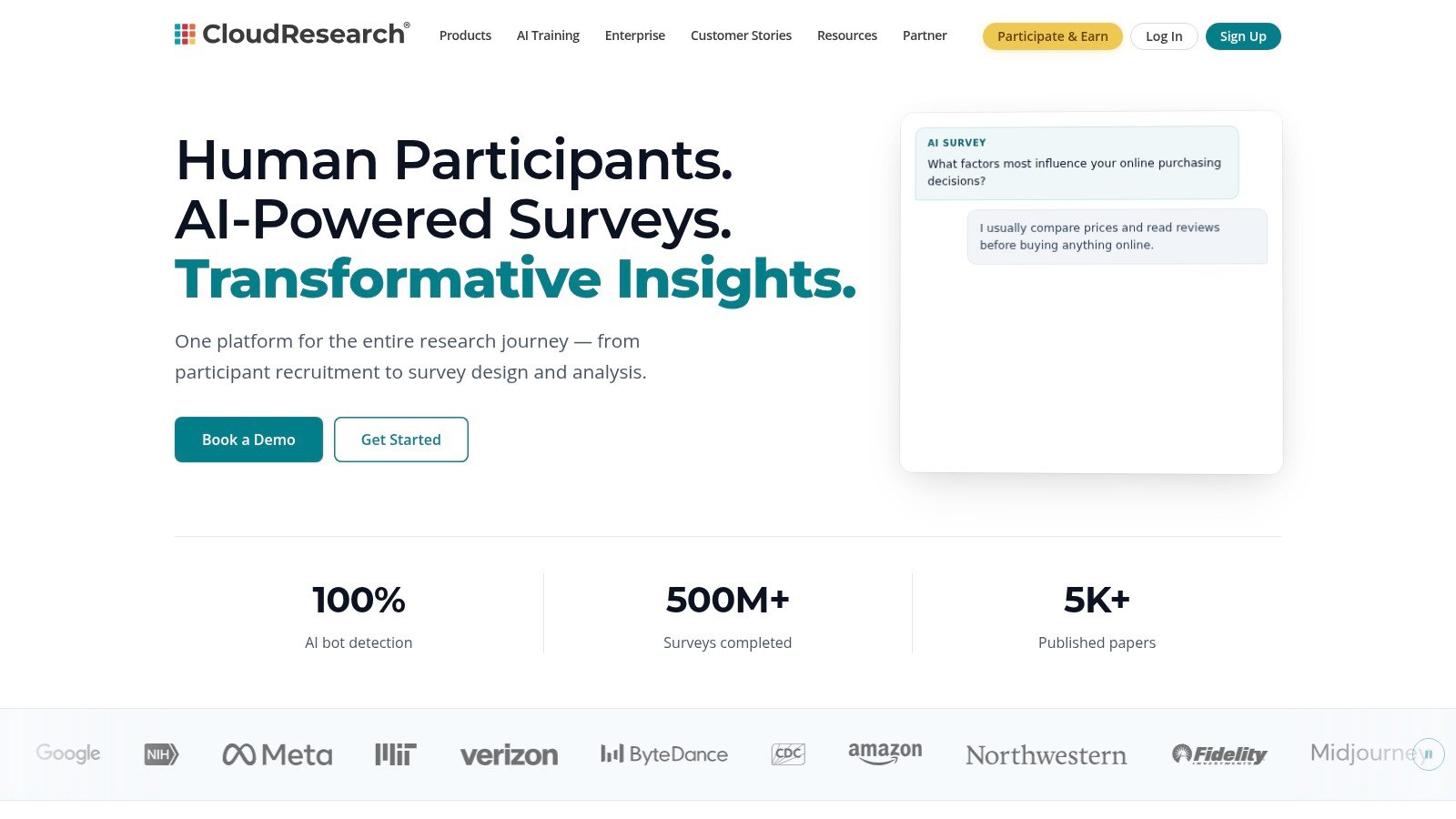 CloudResearch homepage
