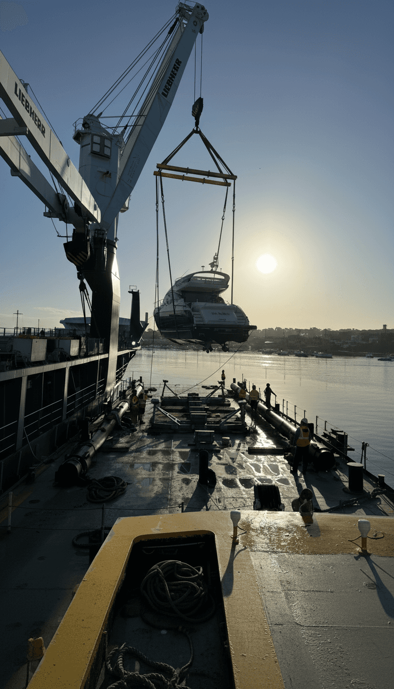 Marine offload for Princess Yachts
