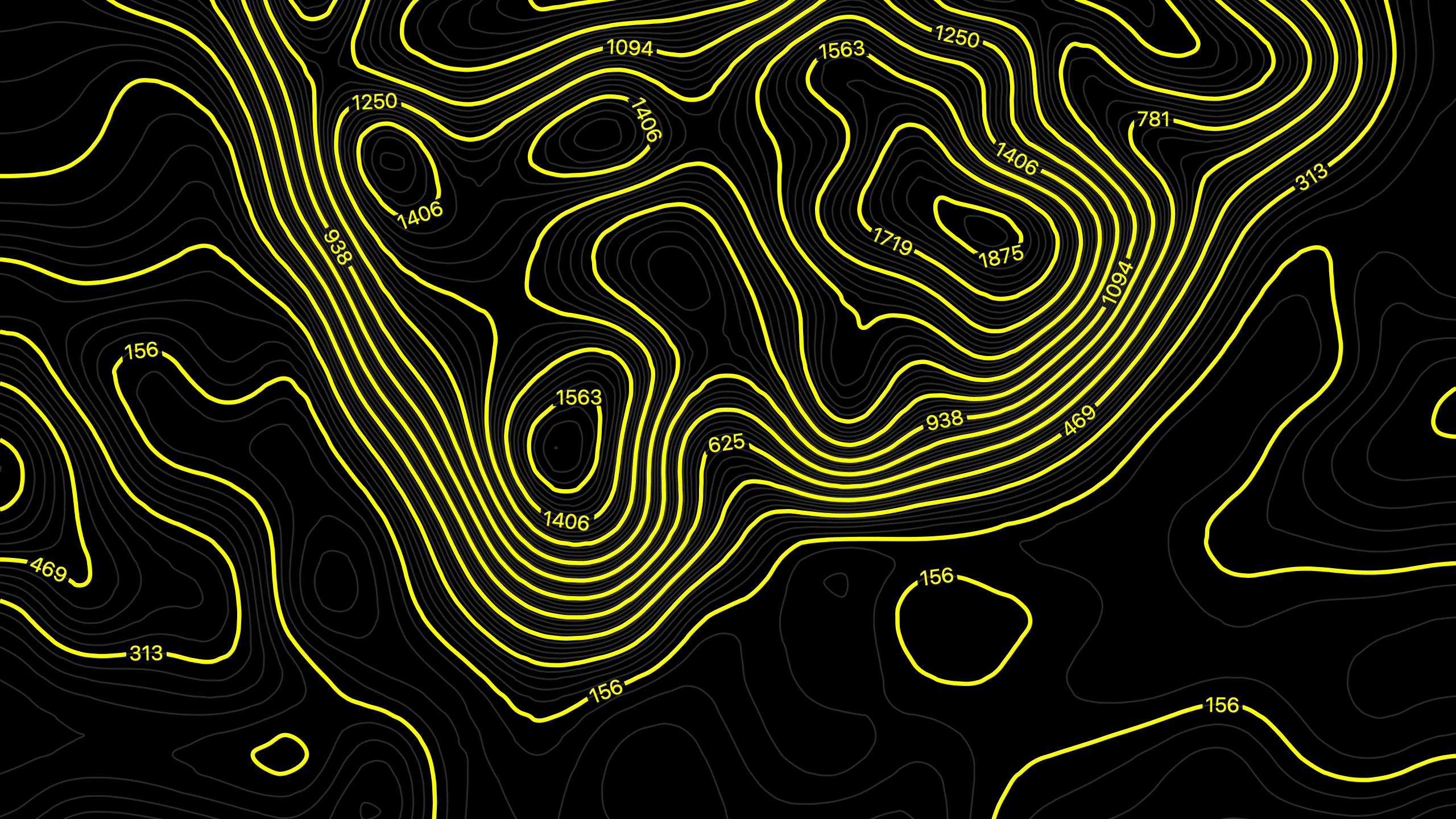 Topography wallpaper of Banff National Park