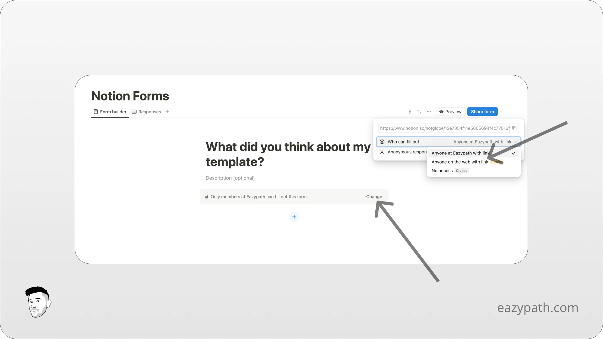 How To Create A Simple Form In Notion - Form Permissions