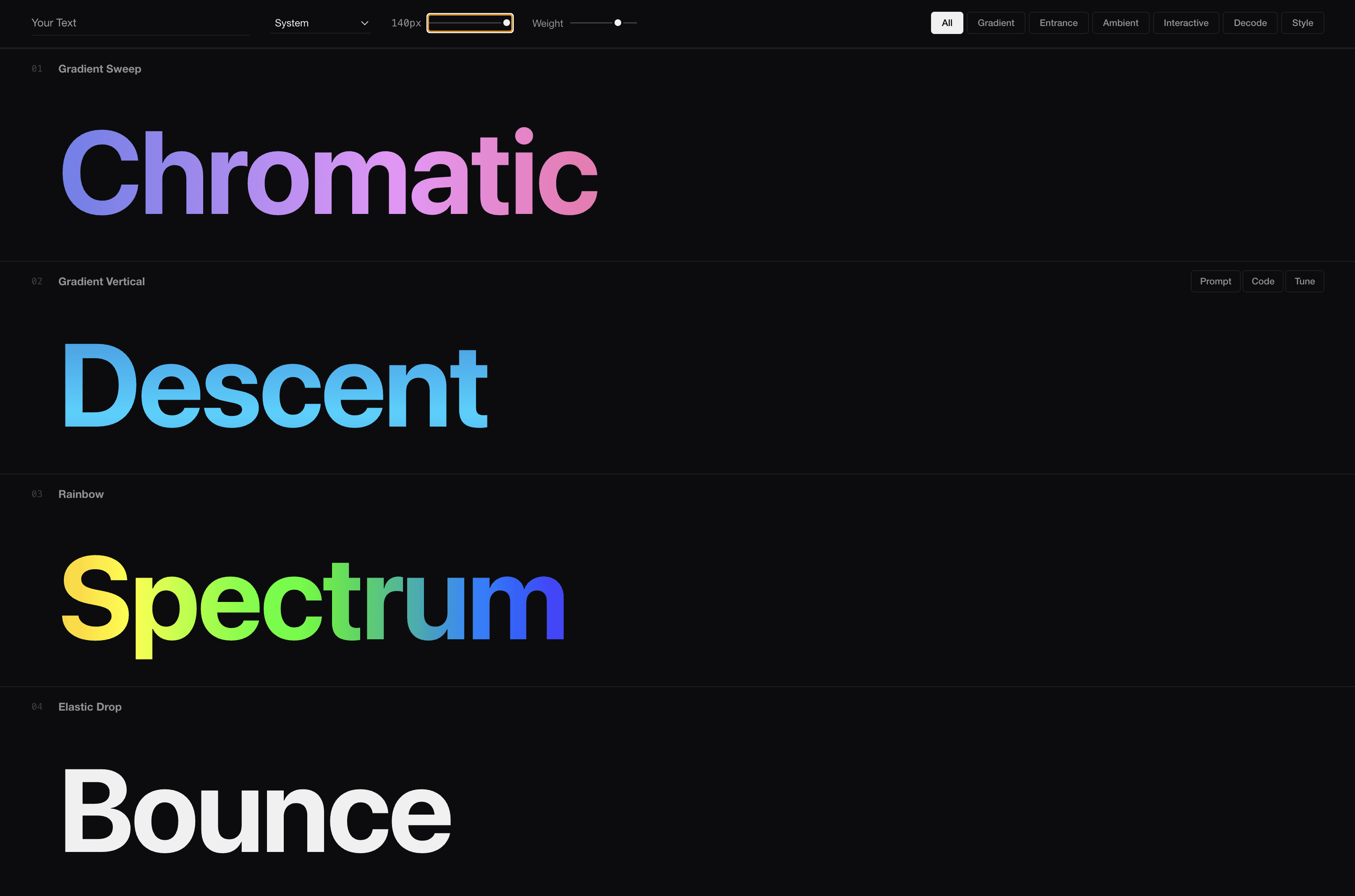 Framer Text Effects screenshot