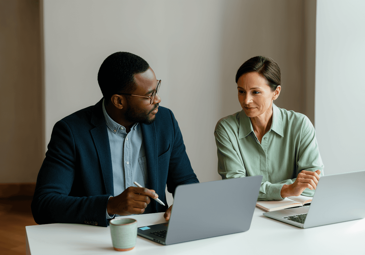 Team working collaborartively