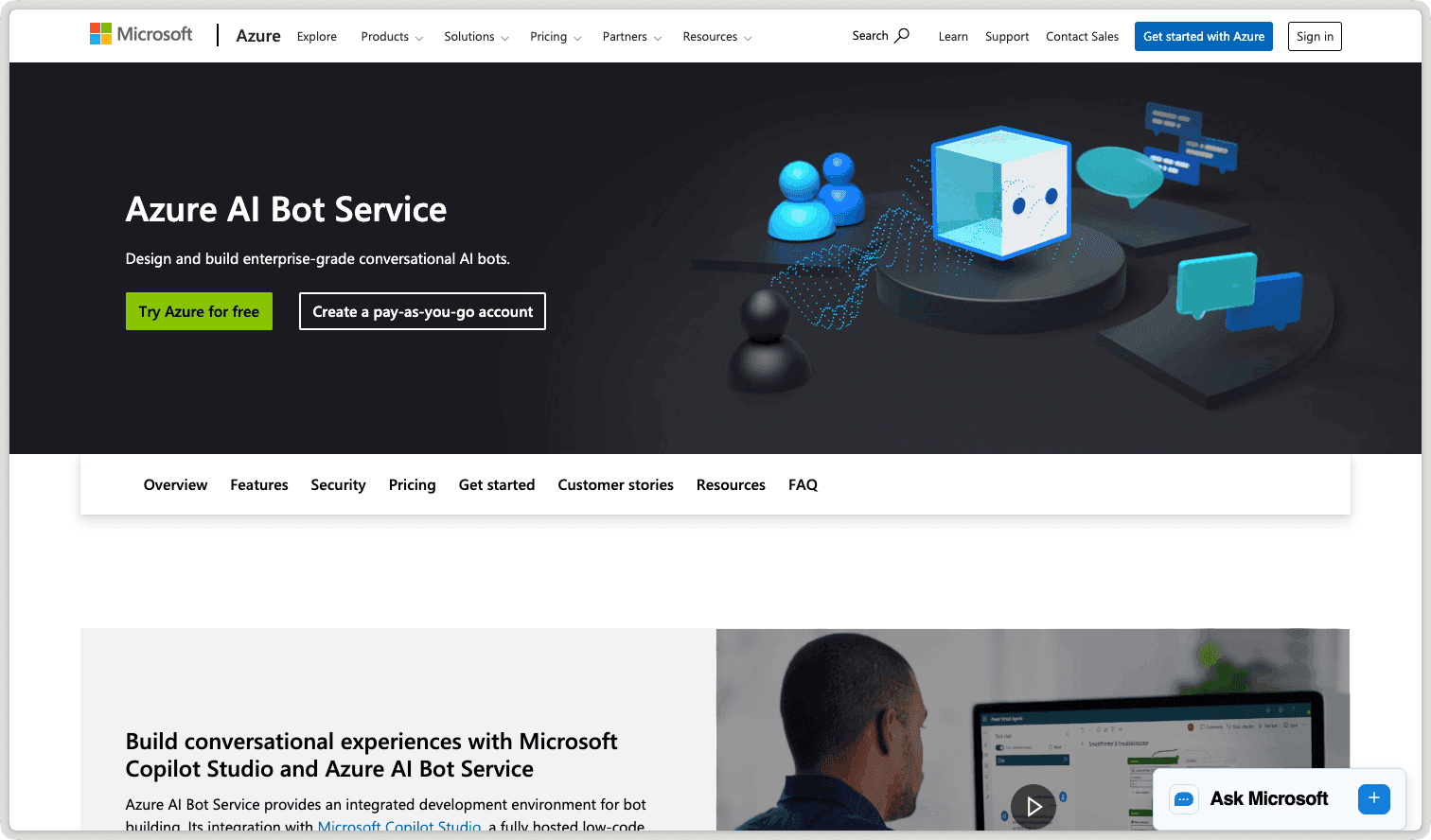 Microsoft Azure bot service
