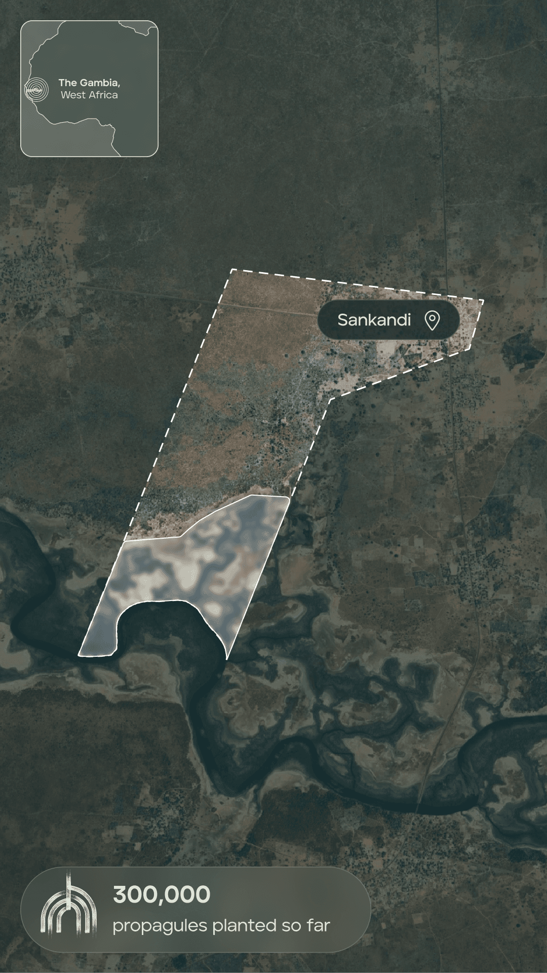 Map of Gazi bay, Kenya