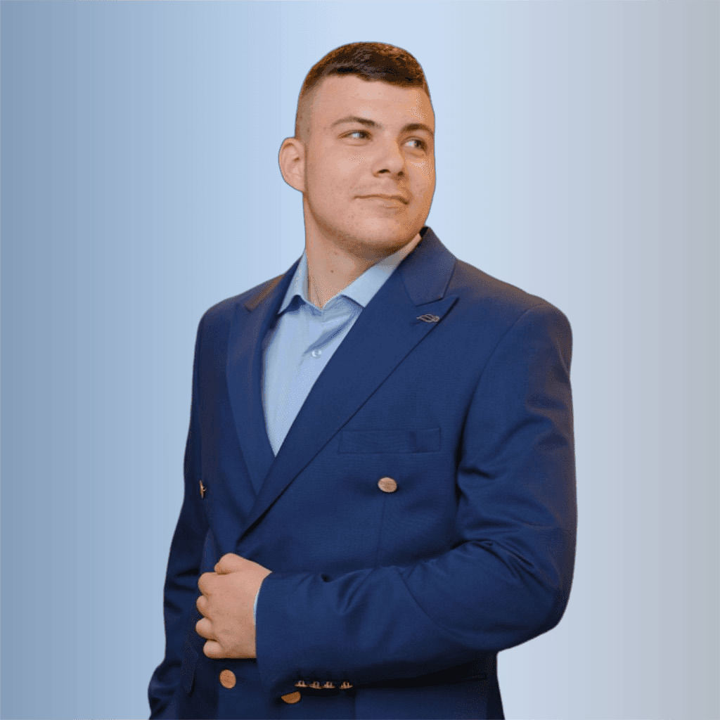 Portrait of portfolio creator – front view