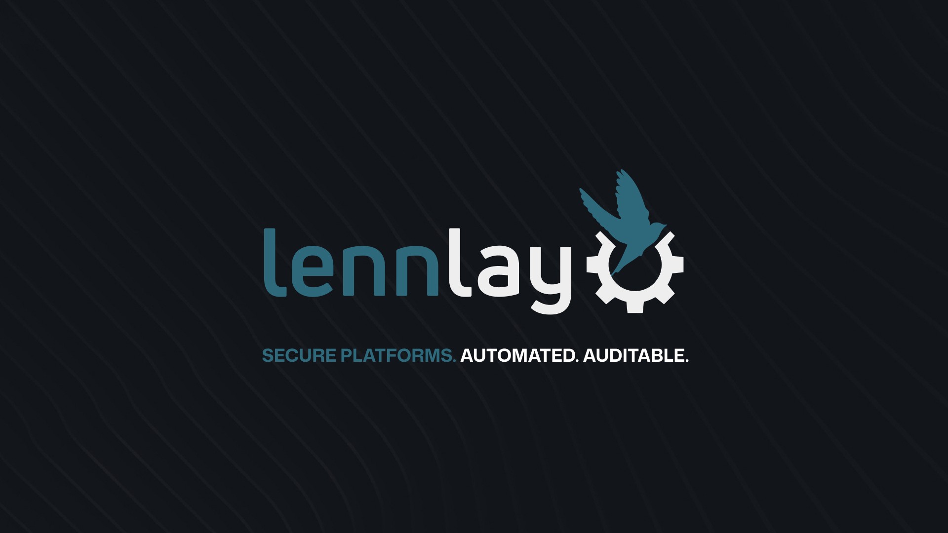 Lennlay logo with the slogan “Secure Platforms. Automated. Auditable.” as a symbol for secure platform architectures, automation, and auditable IT infrastructure in regulated enterprise environments.