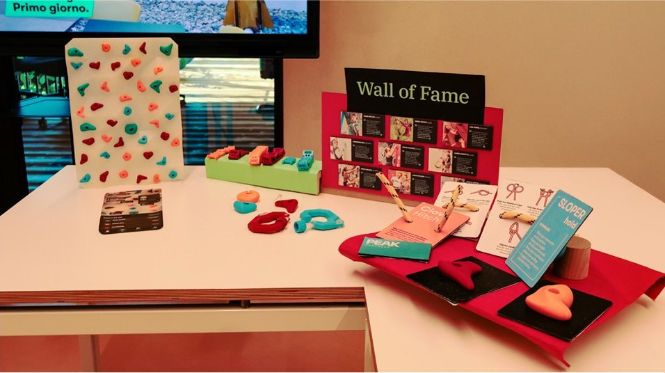Complete Peak Partners service system displayed with kit, wall and Wall of Fame