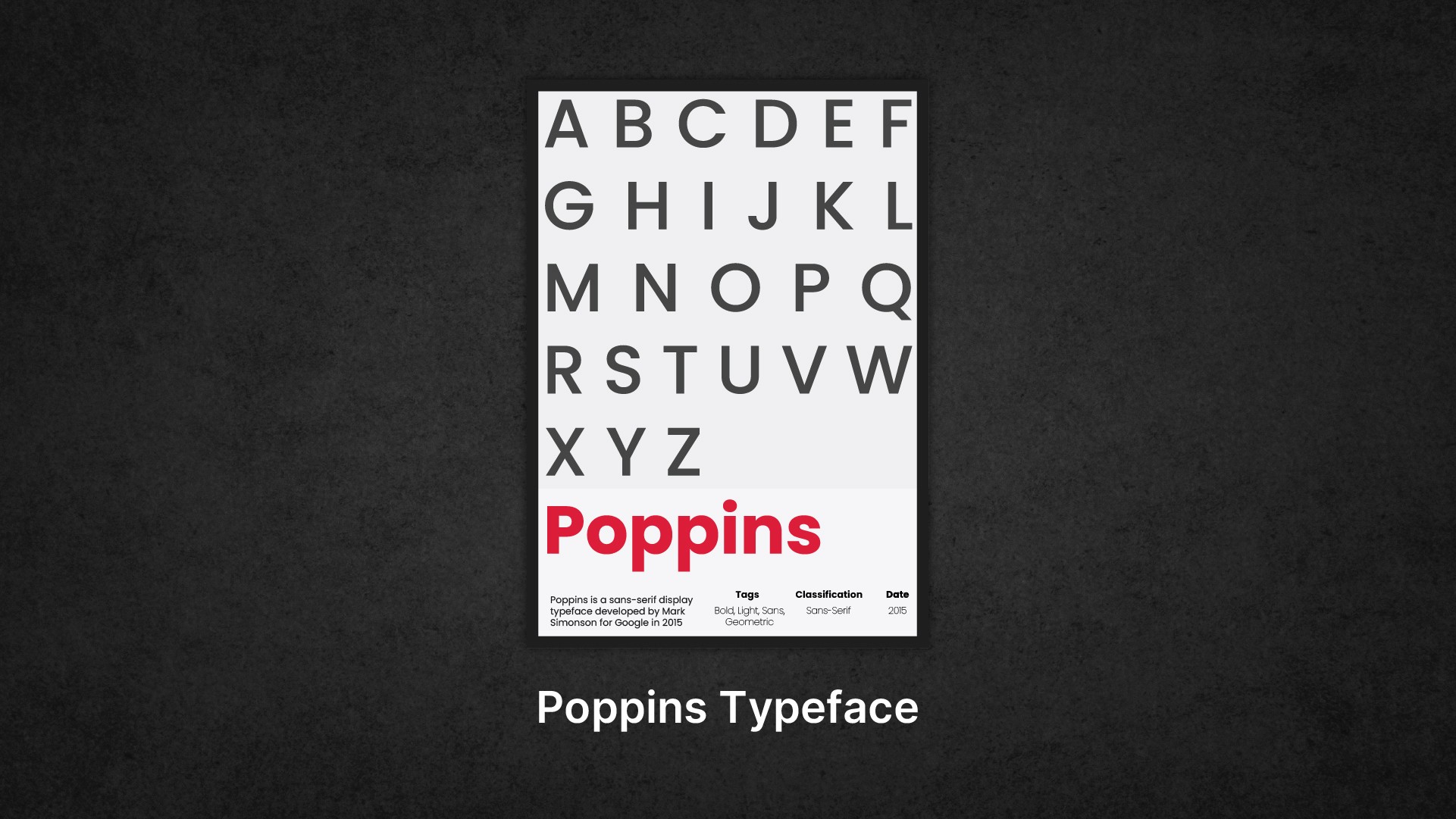 Poppins Typeface