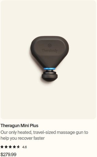 Therabody.com product card: Theragun mini Plus
