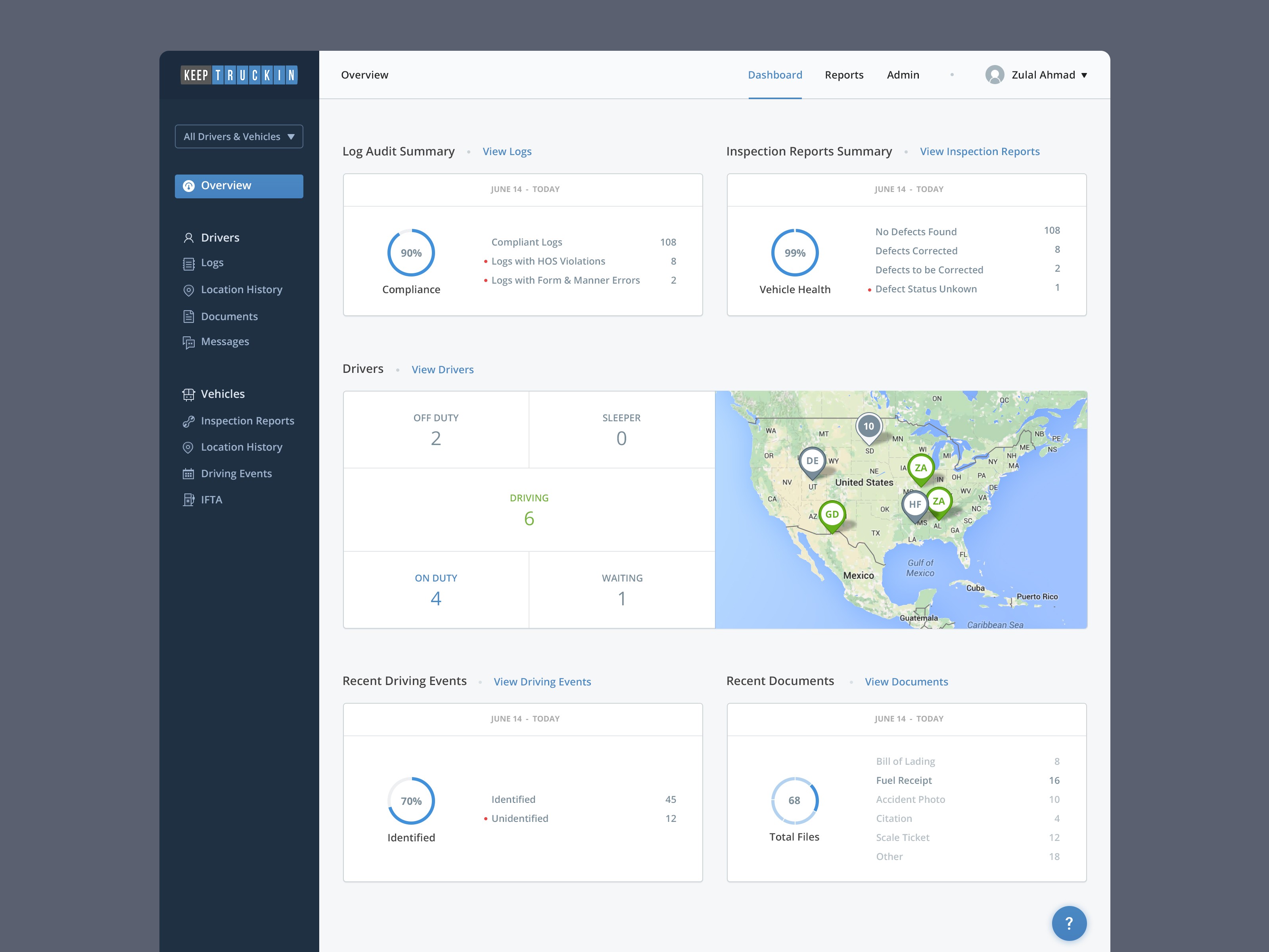 Motive web app - brand new dashboard design