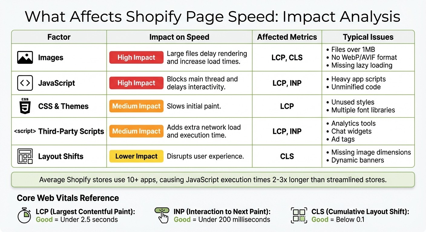 Shopify Speed Factors Impact on Core Web Vitals and Performance