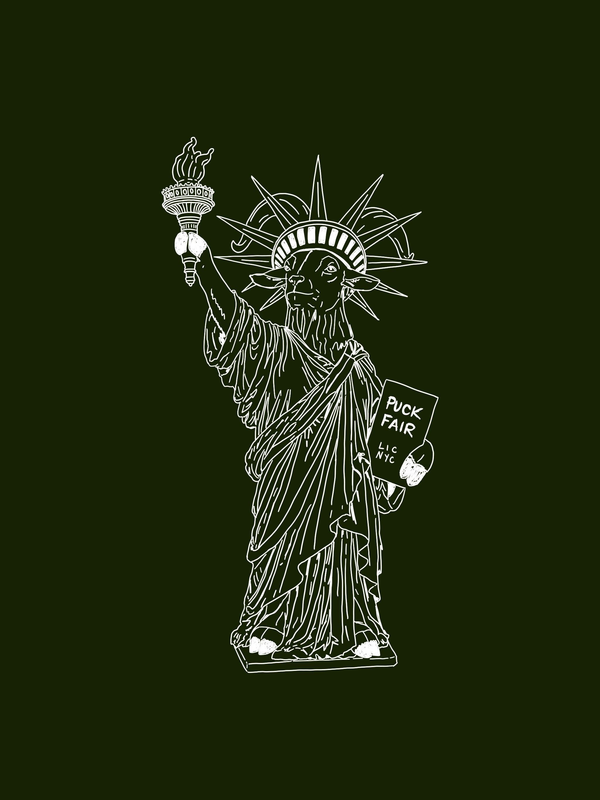 King Puck as Lady Liberty