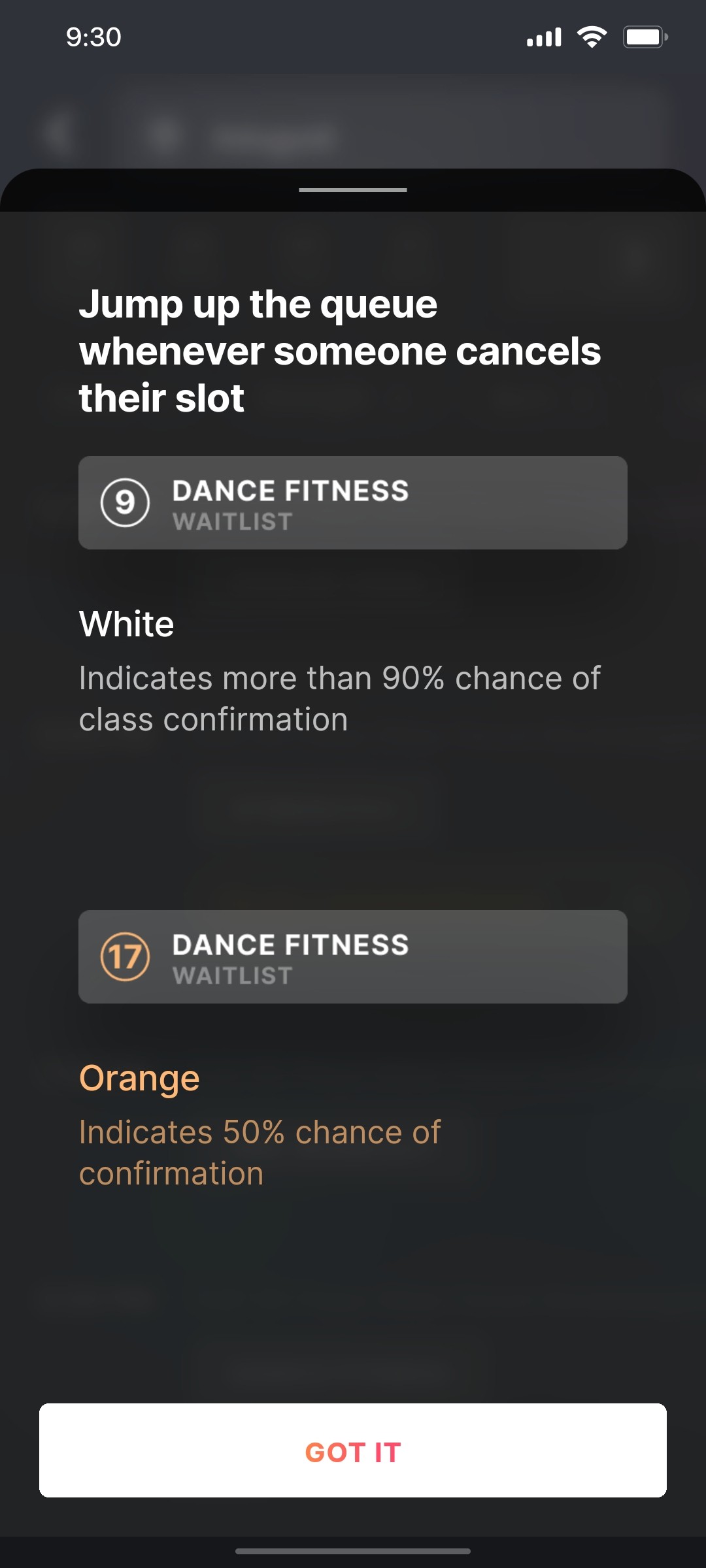 Cult.fit App Got it Screen