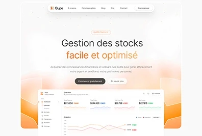 Landing page Saas Finance Reiya Studio Agence Framer