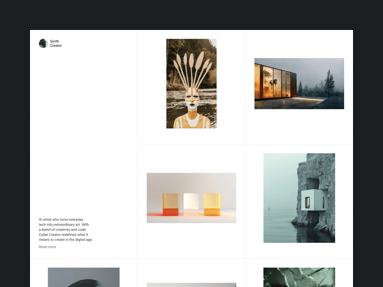 Artist Portfolio Framer Templates - Synthcreator - Artist Portfolio Template