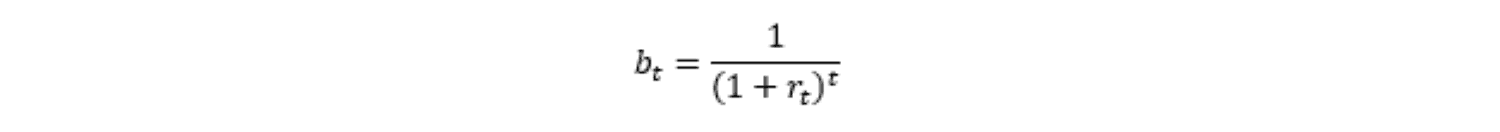 Formule - facteur d'actualisation