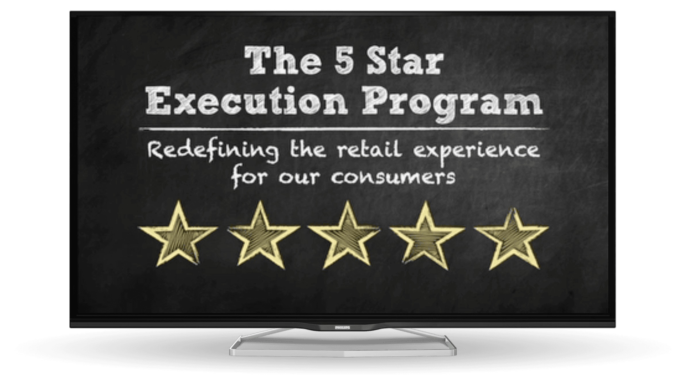 Starbucks execution promo video on a flat TV
