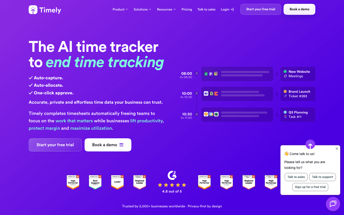 Timely automatic time tracking