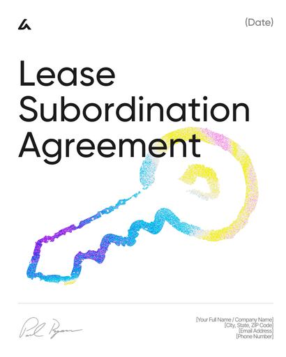 Lease Subordination Agreement