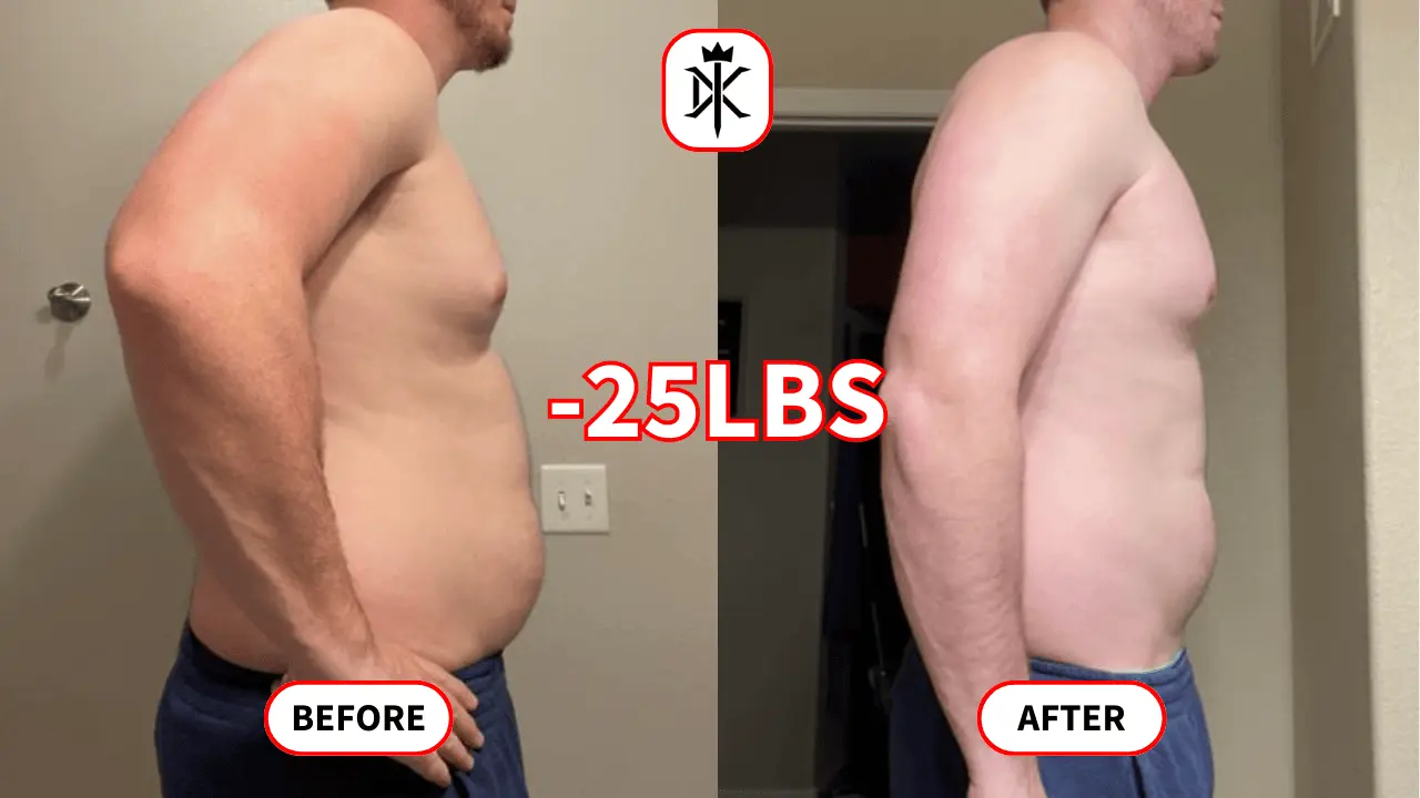  Default Kings Before and After 25lb Weight Loss Trasnformation Photo