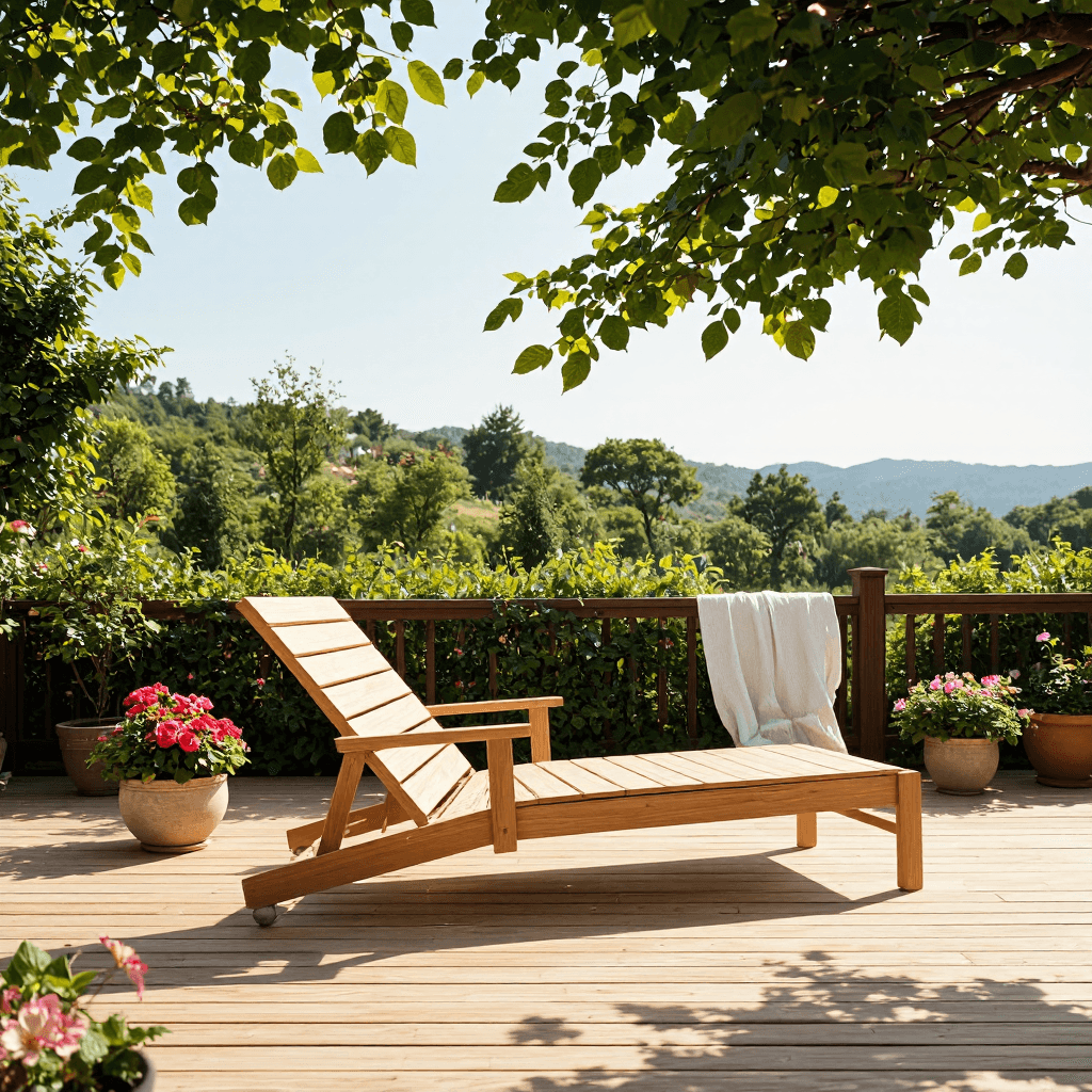 product photography of wooden lounge chair