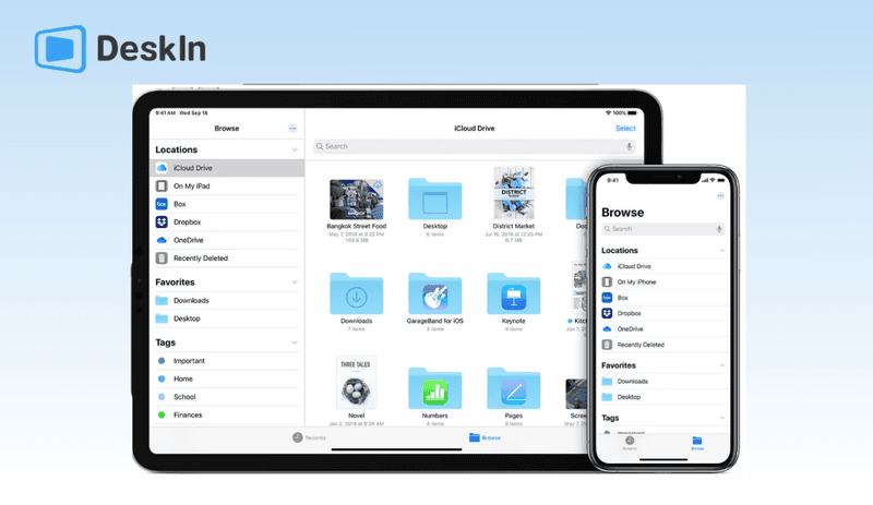  DeskIn 將 iPhone 投影到 iPad