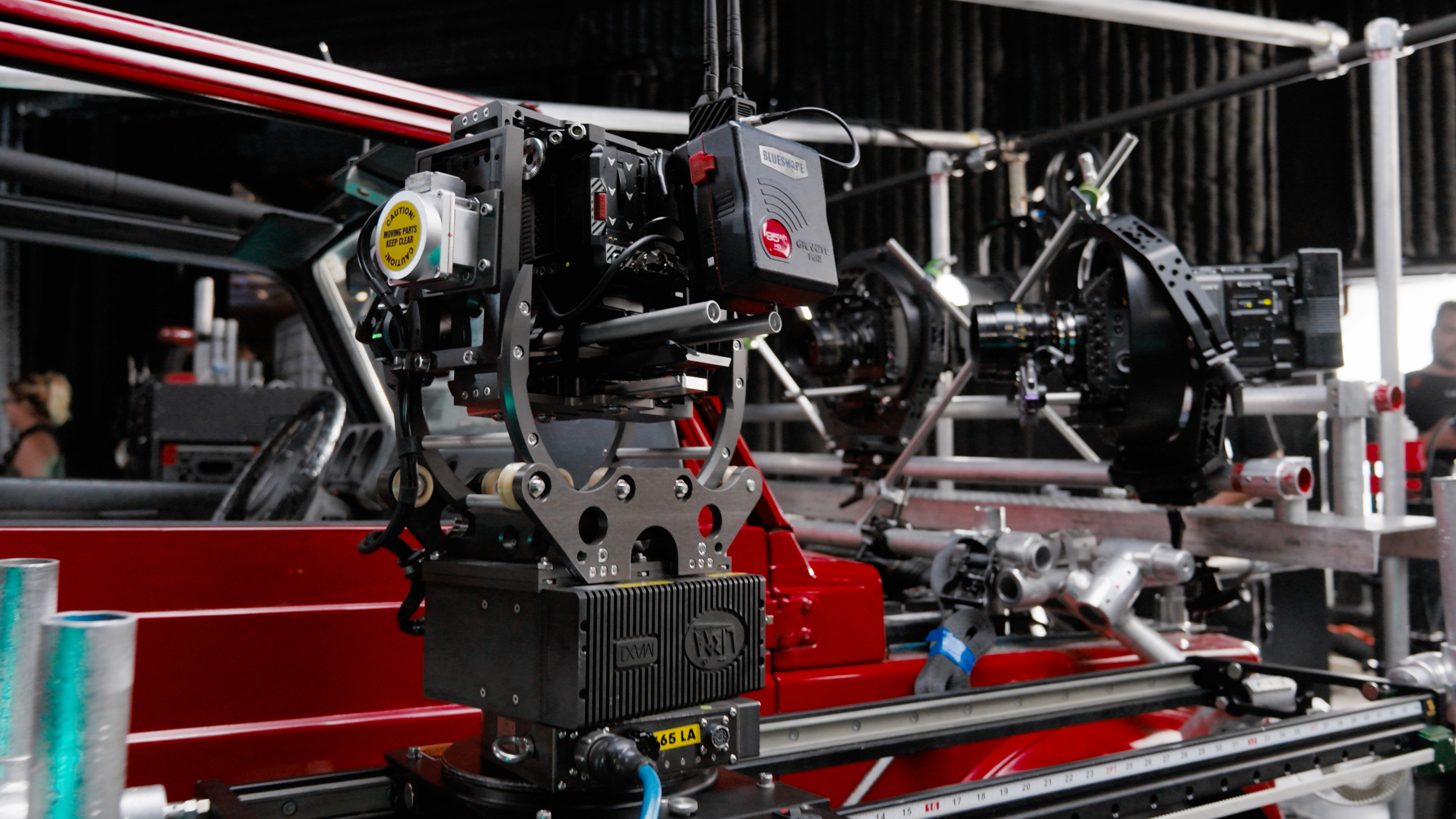 grip equipment going into a grip truck