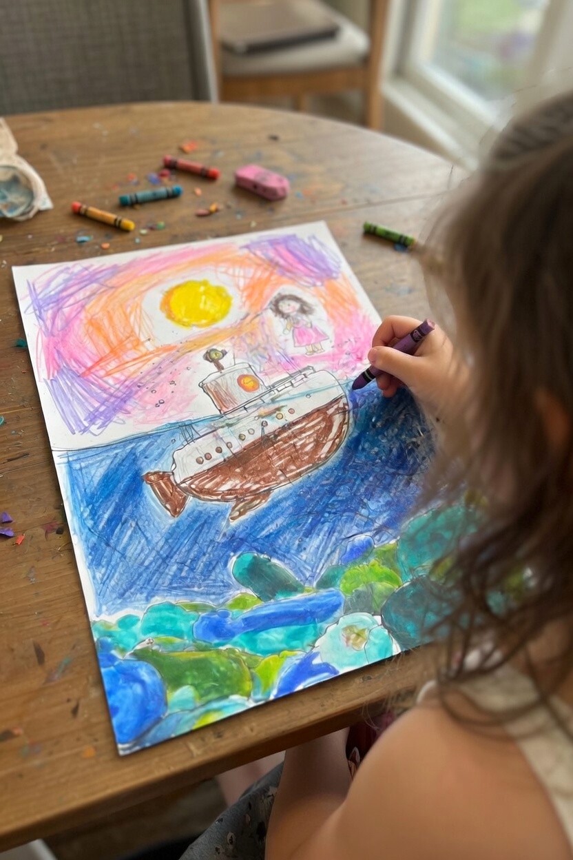 Dredge original drawing by a child