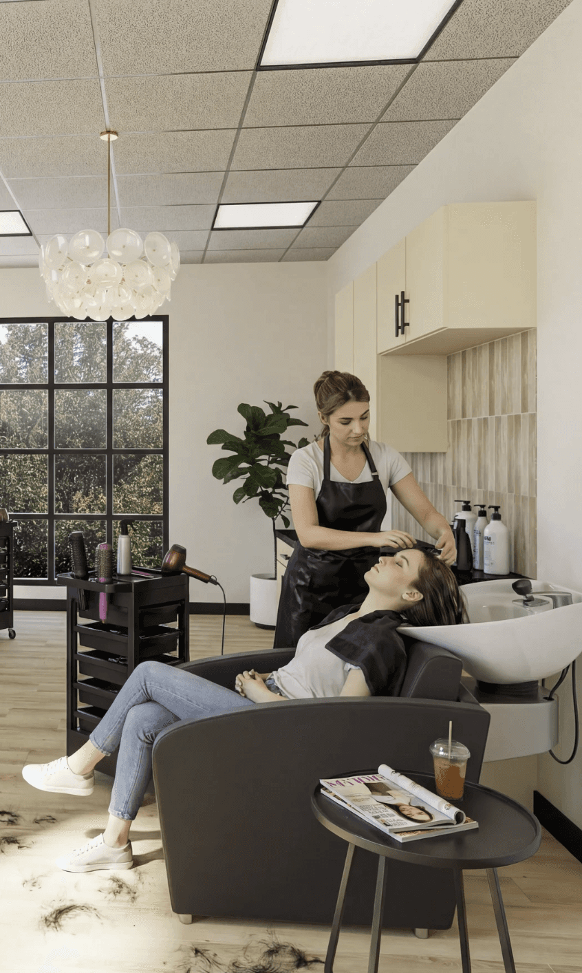 Modern hillside home with terracotta urn and mountain view