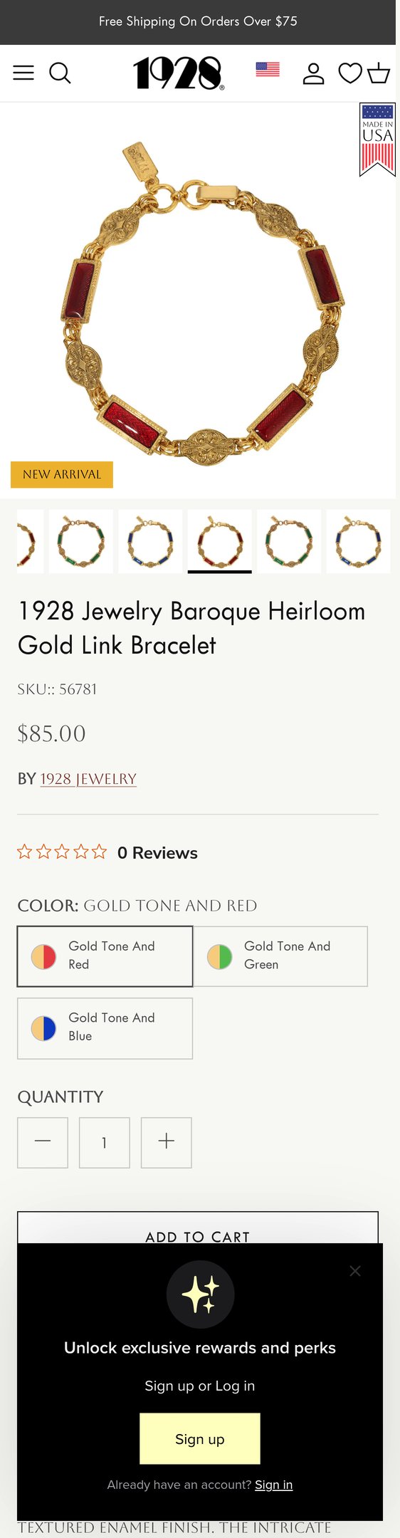 Jewelry product options include: bracelet for 1928 Jewelry Baroque Heirloom Gold Link Bracelet from 1928 Jewelry.