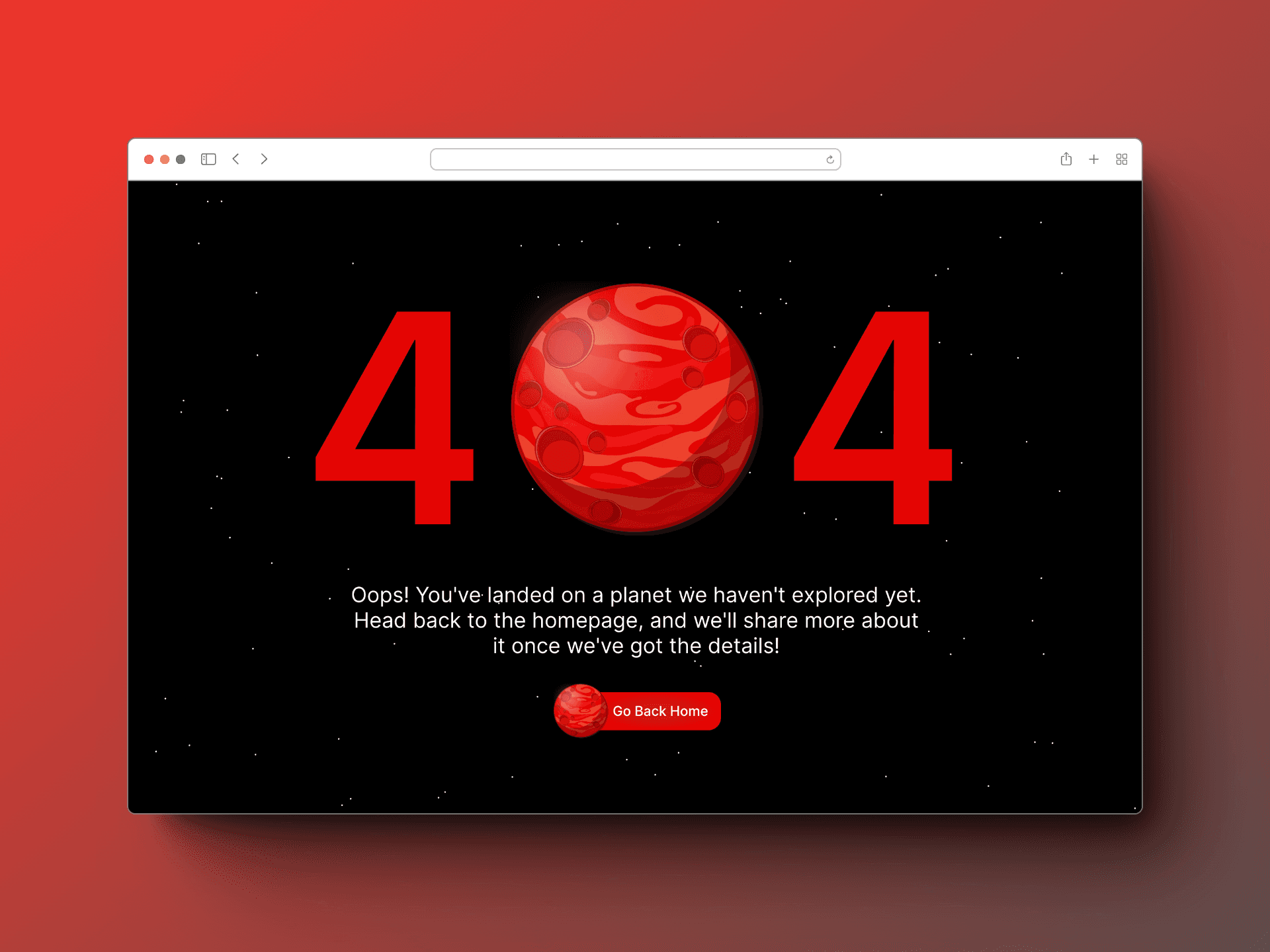 Galaxy 404 page