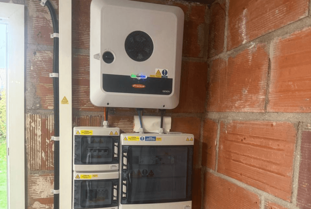 Photo d'une batterie Fronius à Montigny-le-Bretonneux dont l'installation a été faite par Solarock.