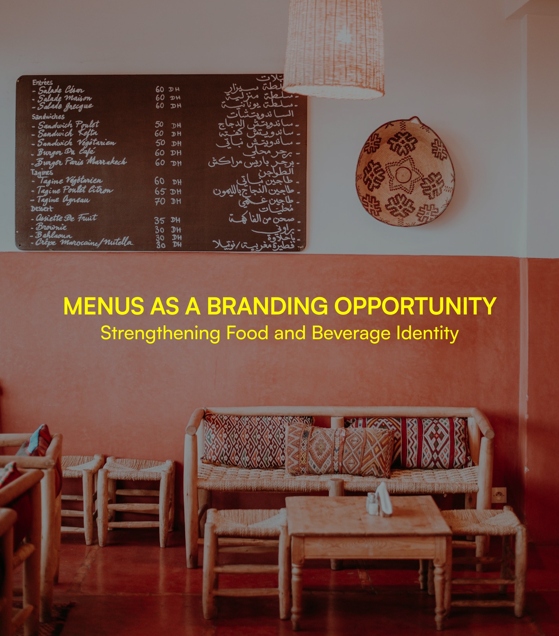 Food and beverage branding menu creation in dubai