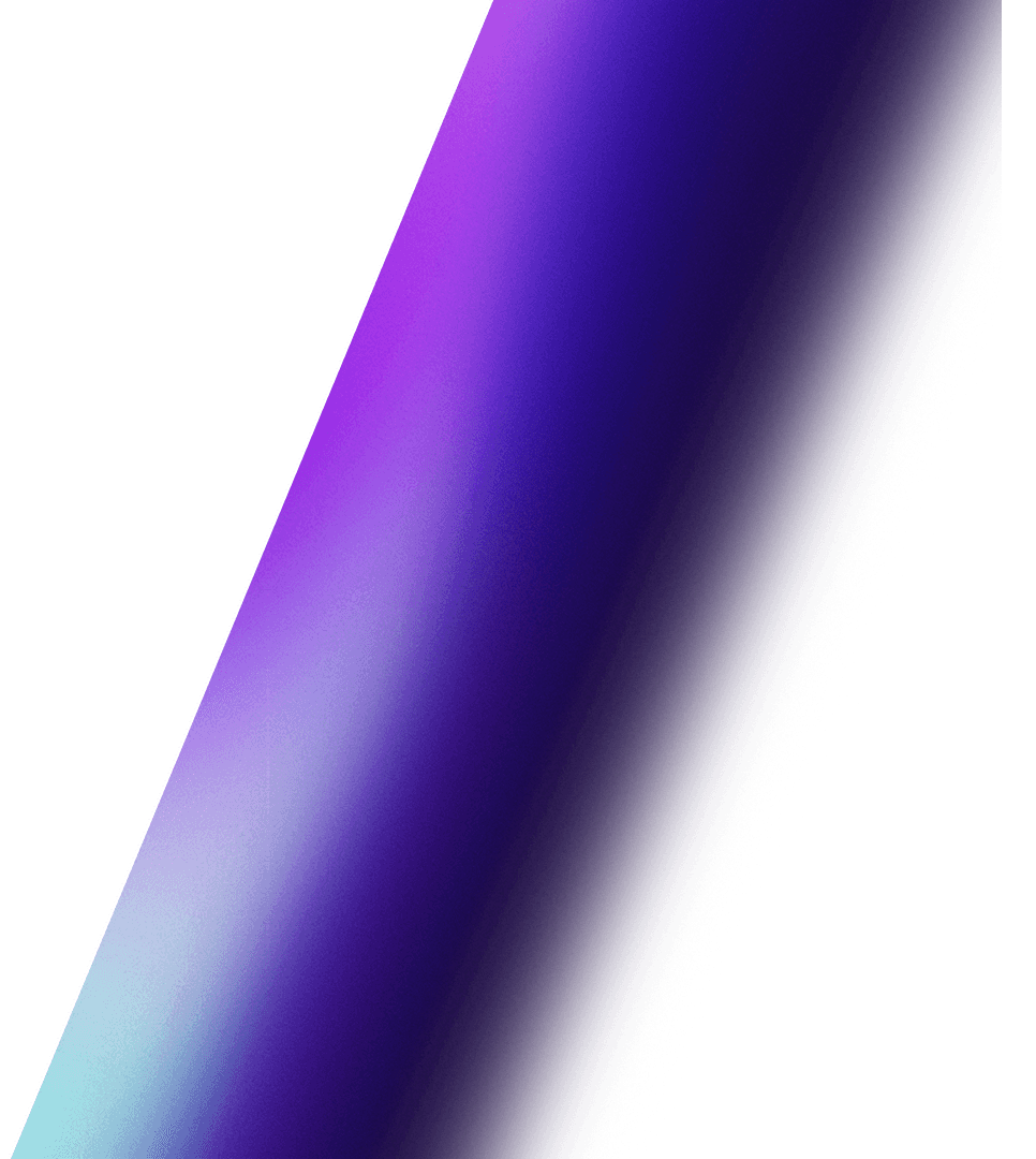 Stylized gradient shape transitioning from blue to purple against a plain background.