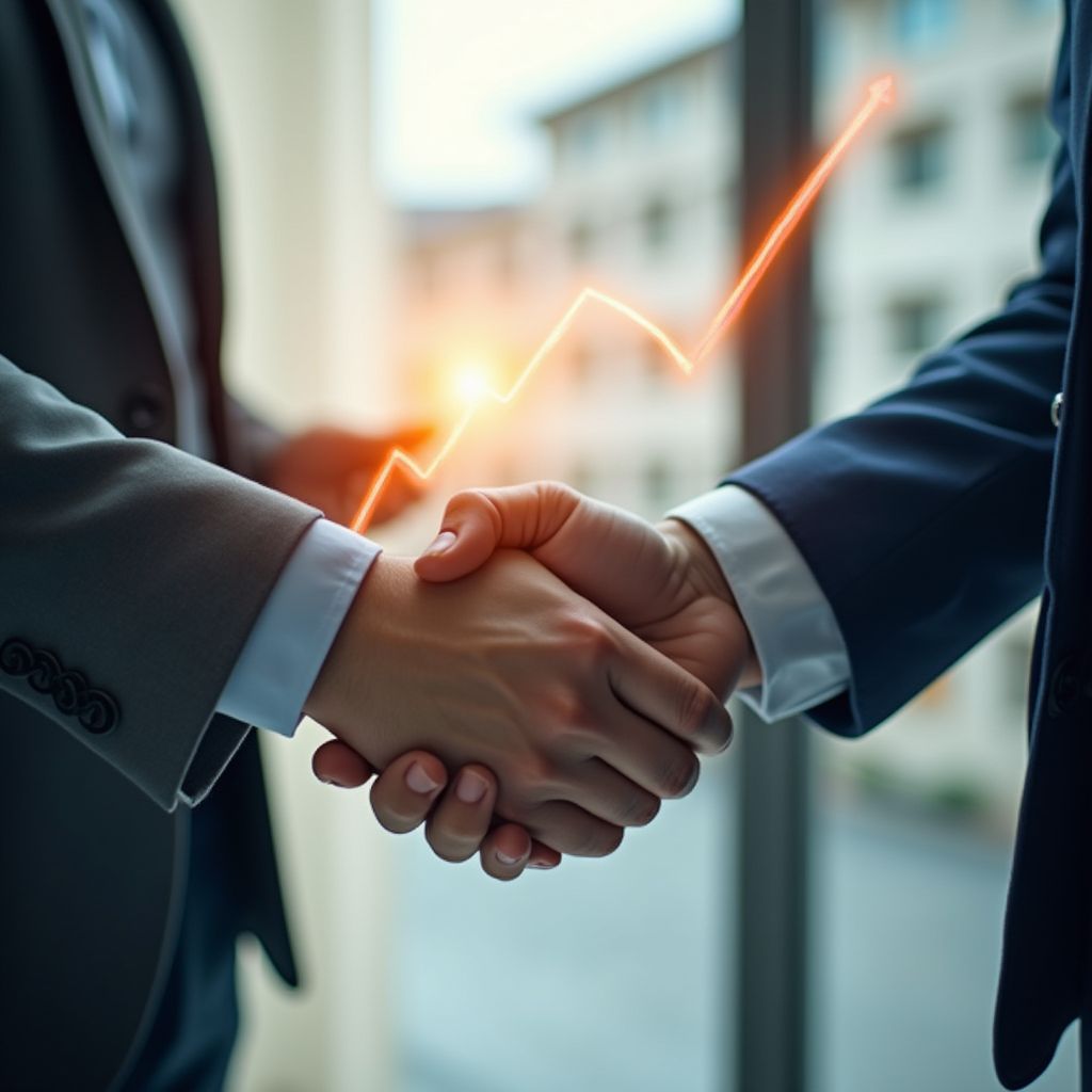 A cheerful student holds a tablet, smiling brightly
