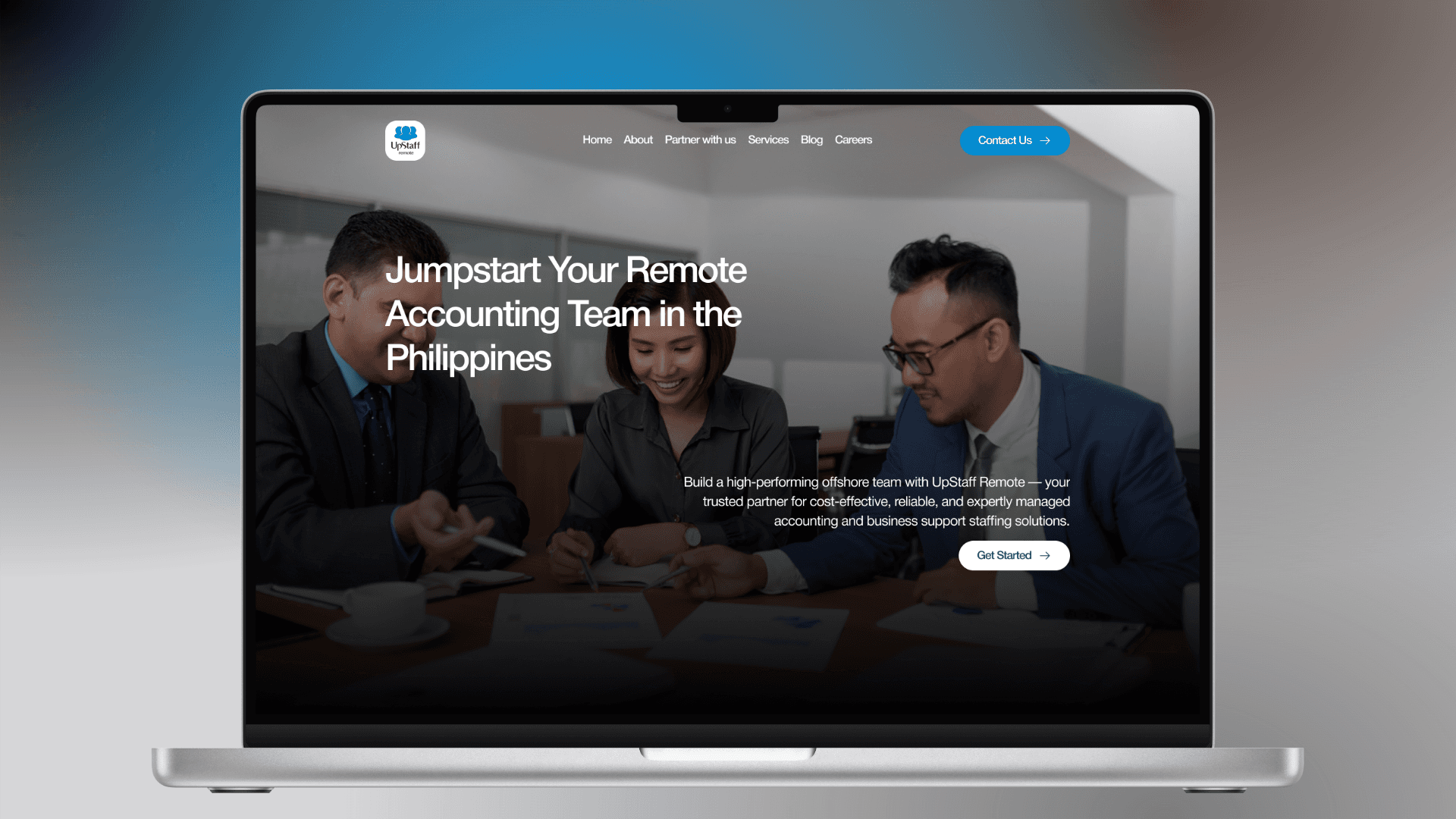 Abstract white spiral staircase with smooth curves