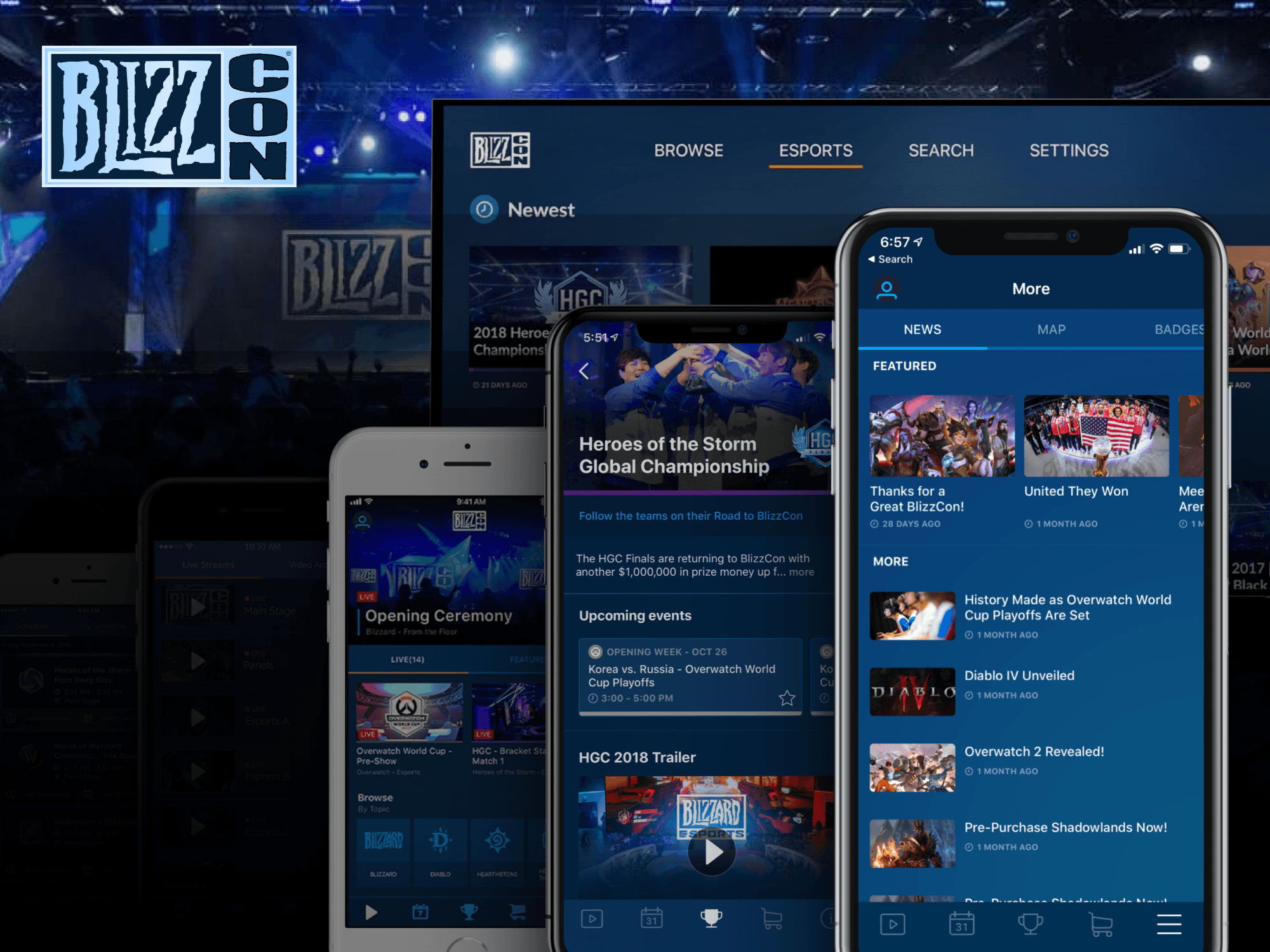 Gamer experieing BlizzCon on via their smart TV BlizzCon app