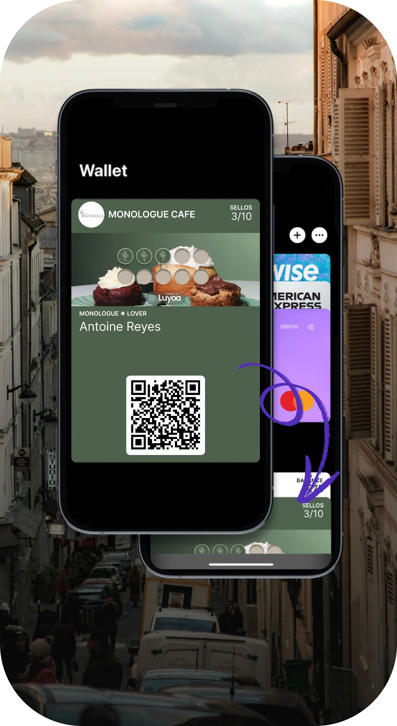 Cafe Luyoa®Card in Apple Wallet with no app needed