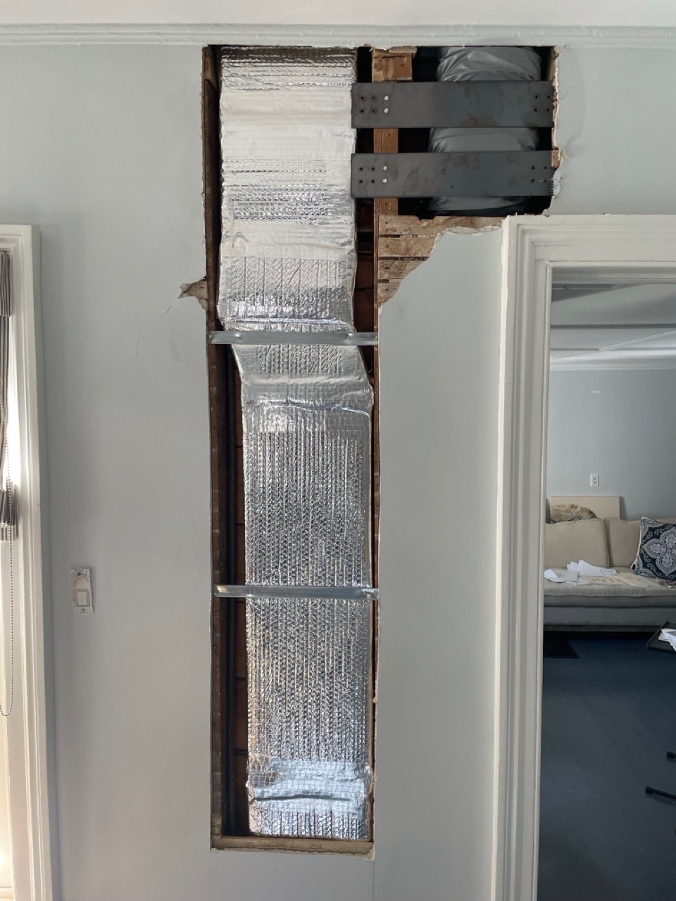 Plaster damage from HVAC work
