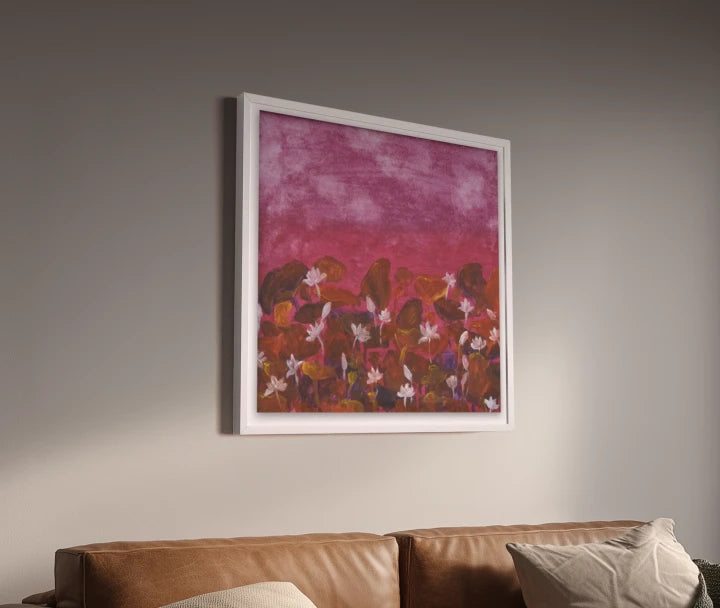 premium art poster and canvas prints, with originals available, from QART , of the artwork " Lily Sunset "