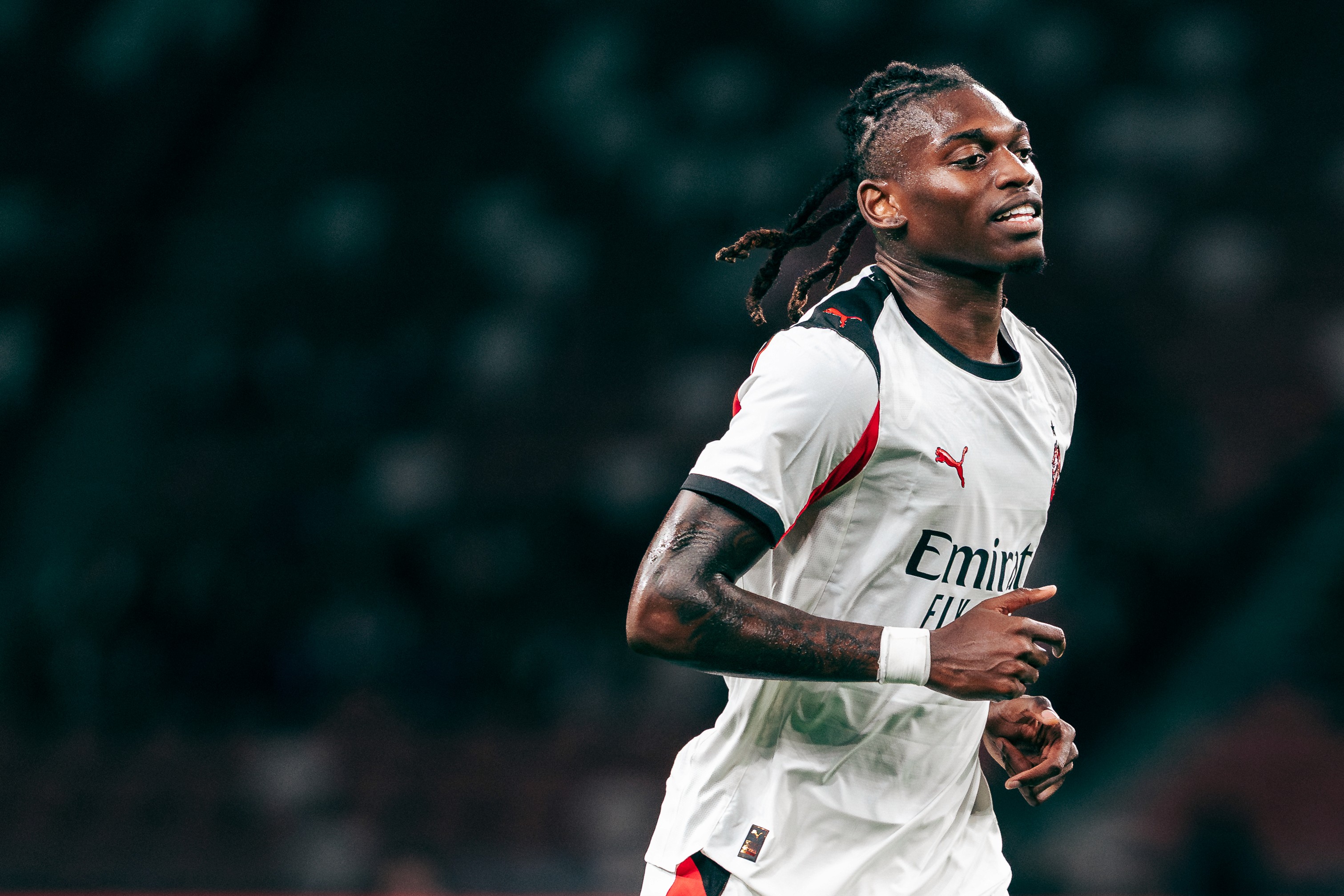 Rafal Leão during a match between Arsenal and A.C. Milan at the National Stadium in Singapore for the Singapore Festival of Football 2025