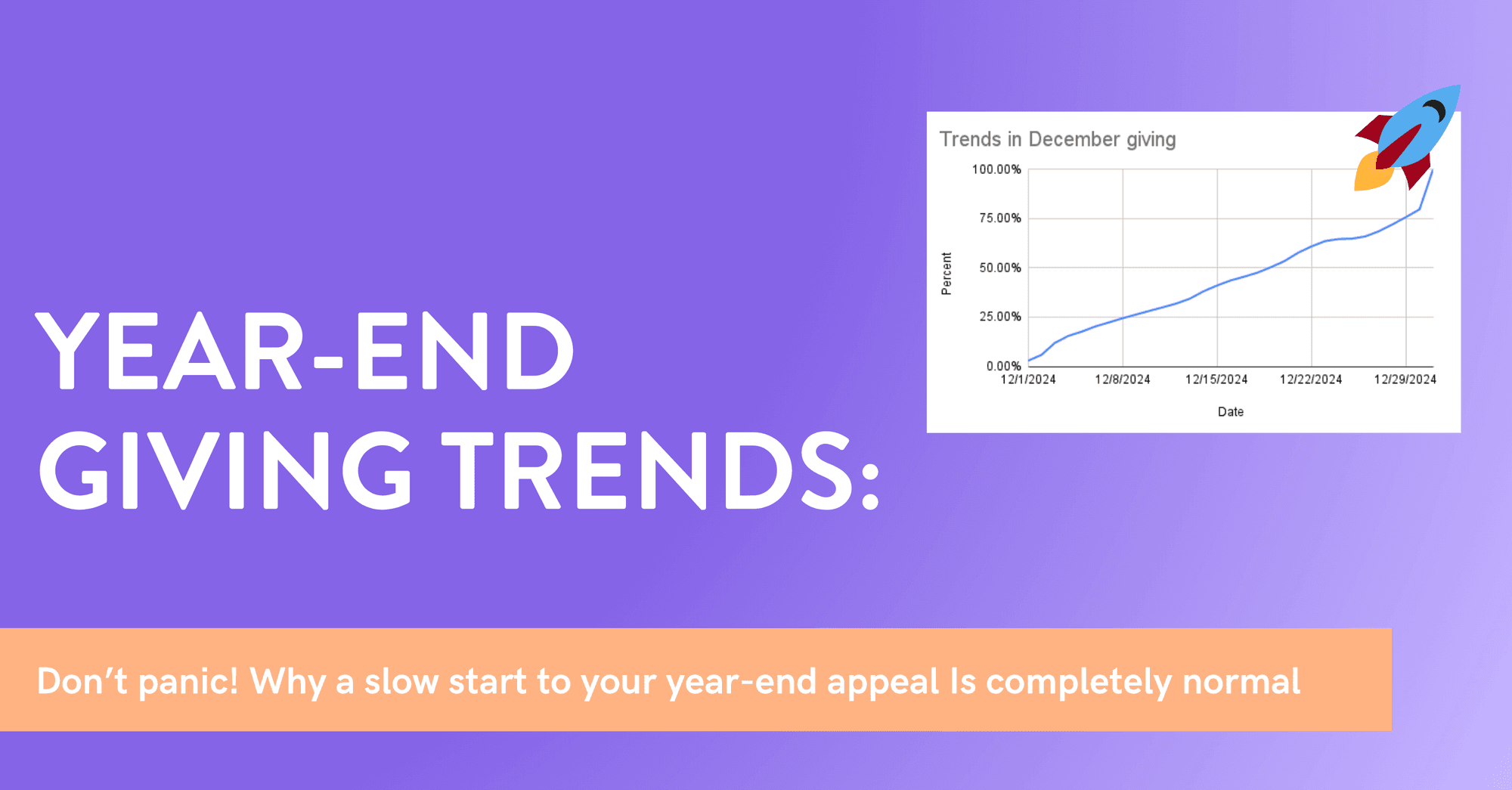 Don’t panic! Why a slow start to your Year-End appeal is completely normal