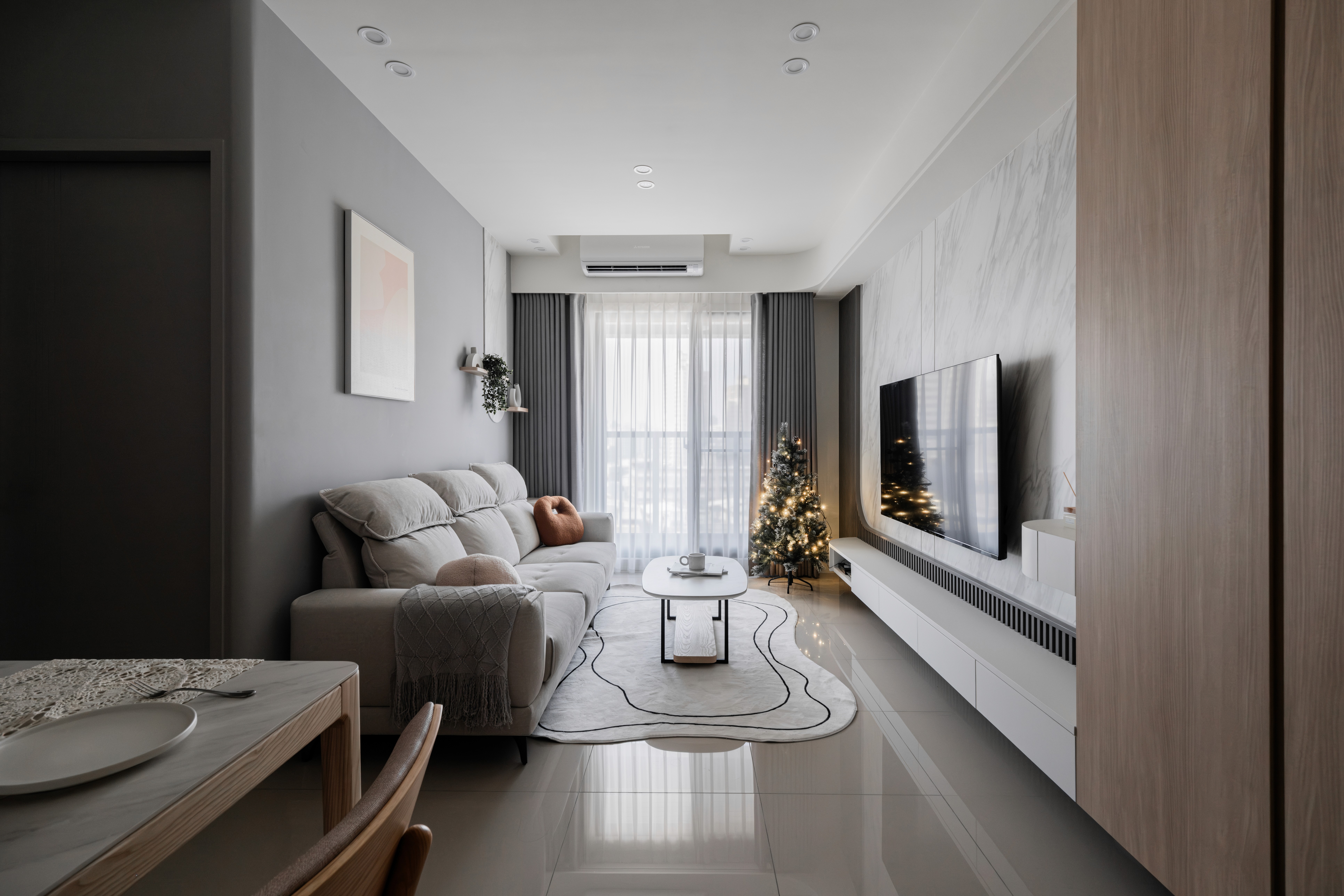 Minimalist Interior with Light and Shadow