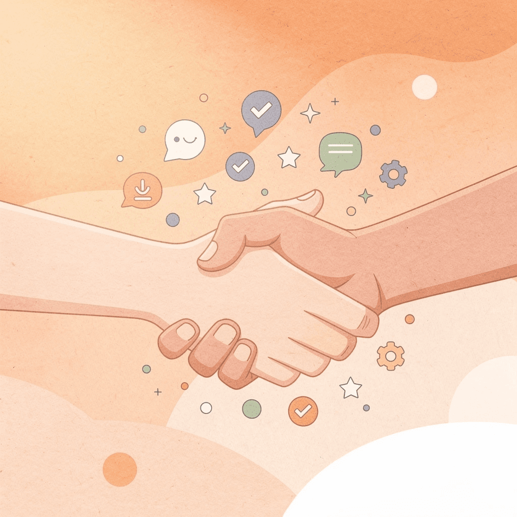Handshake scene representing partnership between business and SEO agency