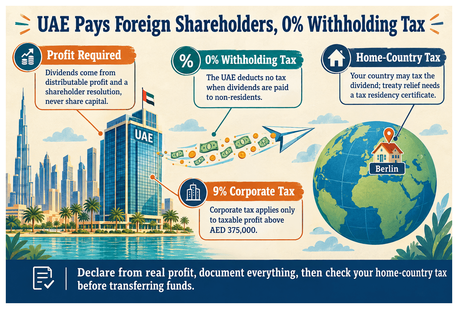 Infographic: Can a UAE Company Pay Dividends to a Foreign Shareholder