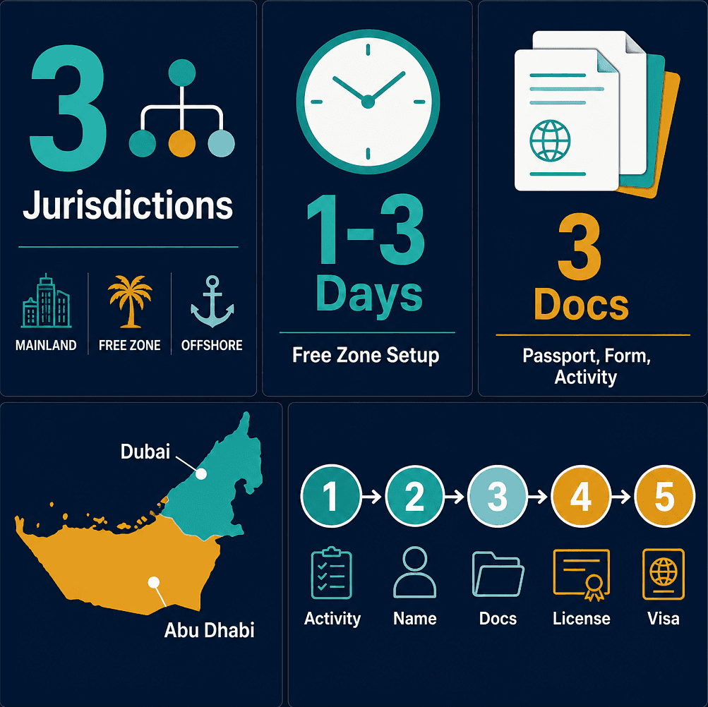 Infographic: How to Register a Company in the UAE: Complete Step-by-Step Guide